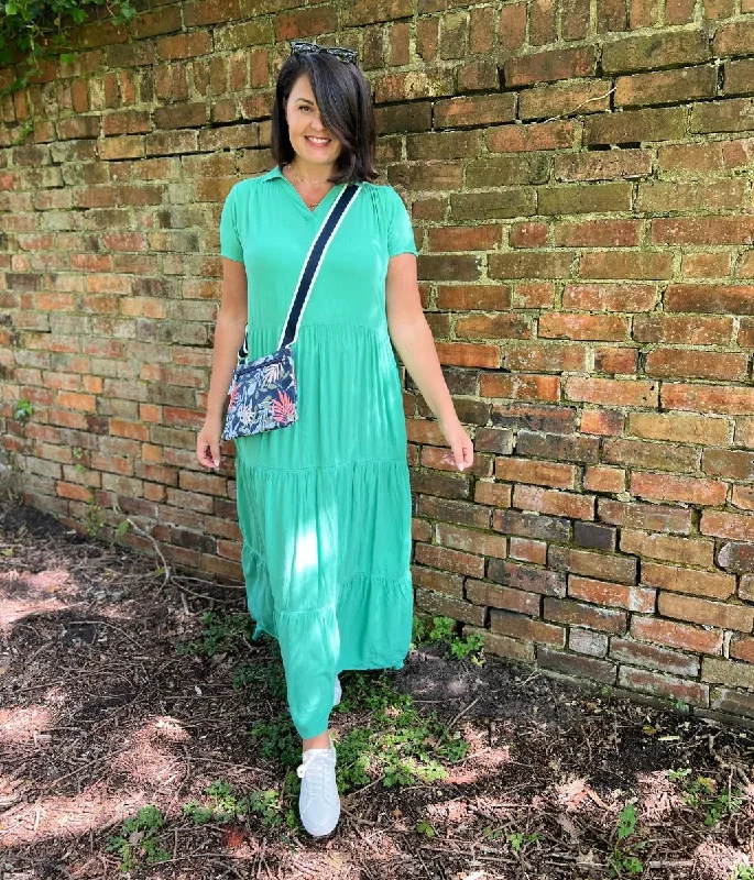 Zip - Front Casual Dresses for Easy On and Off​ Brakeburn Green Wynn Maxi Dress