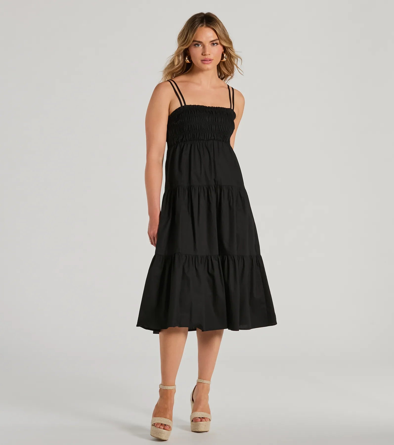 Festival - Inspired Casual Dresses with Bohemian Flair Darling Appeal Sleeveless Ruffled Midi Dress Festival - Inspired Casual Dresses with Bohemian Flair Darling Appeal Sleeveless Ruffled Midi Dress