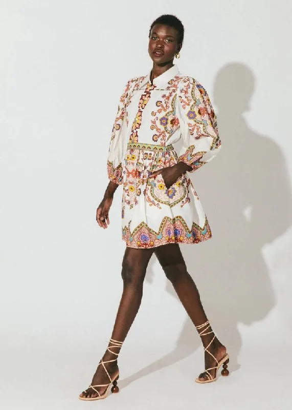 Detachable - Sleeve Casual Dresses for Versatility Cleobella Leigh Mini Dress - Lagos Print Detachable - Sleeve Casual Dresses for Versatility Cleobella Leigh Mini Dress - Lagos Print