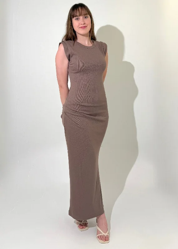 Brand - Specific Casual Dresses from Popular Labels Michael Stars Calliope Extended Sleeve Maxi Dress-Cobblestone Brand - Specific Casual Dresses from Popular Labels Michael Stars Calliope Extended Sleeve Maxi Dress-Cobblestone