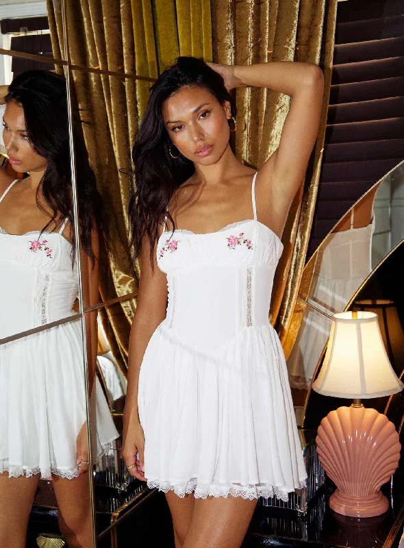 Mini dresses with pocket details for added functionality Zahra-rose Mini Dress White