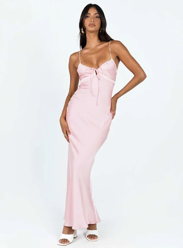 Knit Casual Dresses in Chunky Patterns​ Emily Maxi Dress Pink