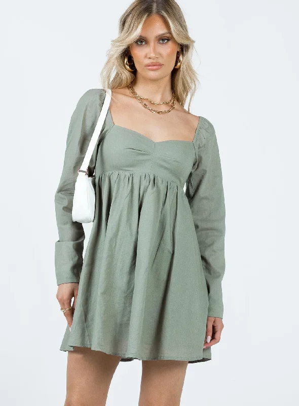 Sleeveless Casual Dresses for Warm Weather​ Vikki Mini Dress Sage