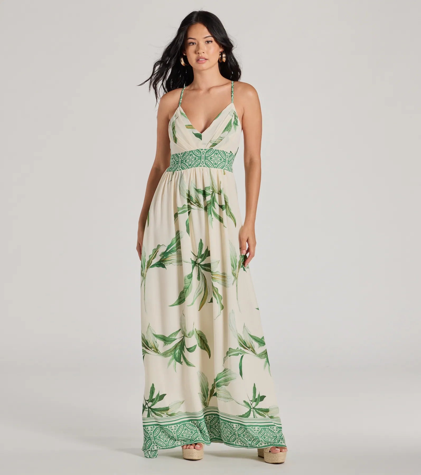 Tie - Dye Casual Dresses for a Retro Style Fiji Feeling Sleeveless Lace-Up Tropical Maxi Dress Tie - Dye Casual Dresses for a Retro Style Fiji Feeling Sleeveless Lace-Up Tropical Maxi Dress