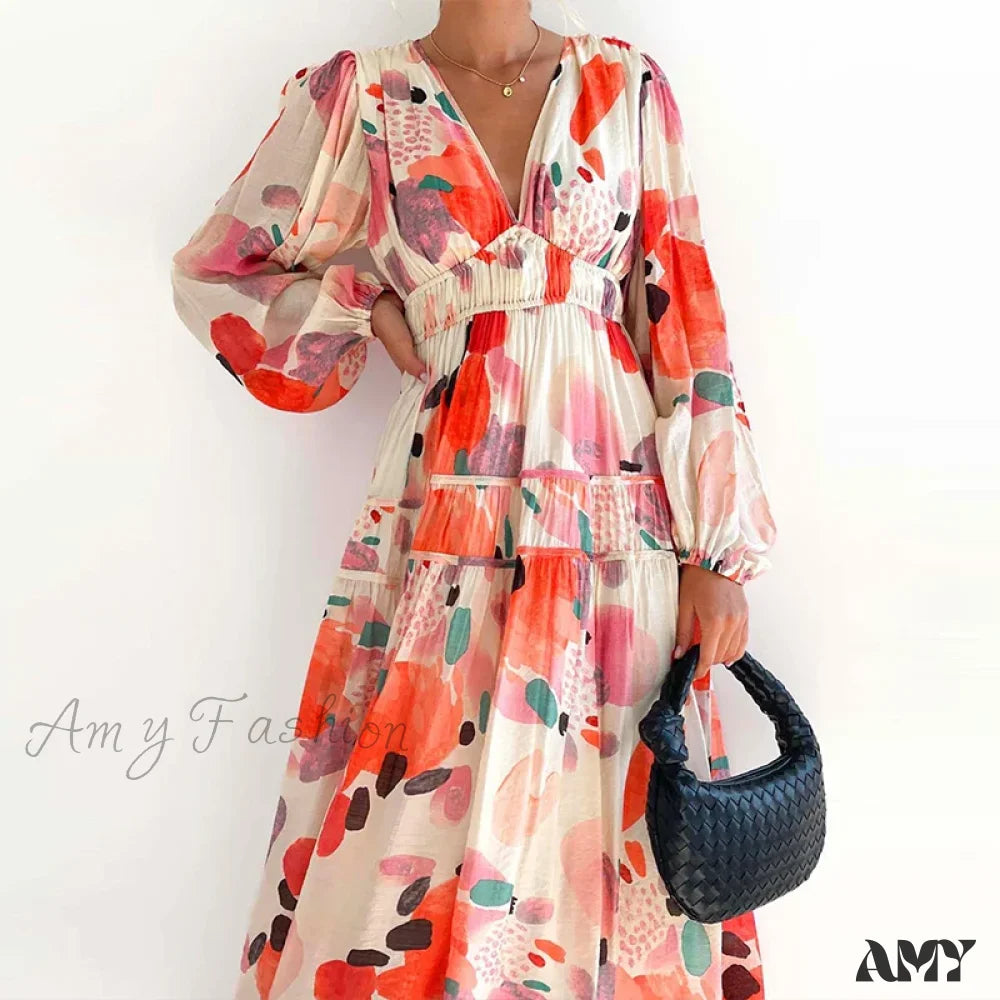 Button - Front Casual Dresses with Decorative Buttons Amy Fashion - Autumn Long Sleeved Pleated Maxi Dress Boho Dress Button - Front Casual Dresses with Decorative Buttons Amy Fashion - Autumn Long Sleeved Pleated Maxi Dress Boho Dress