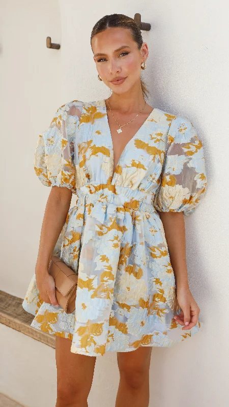 Mini dresses with halter necks for a stylish choice Abel Mini Dress - Blue