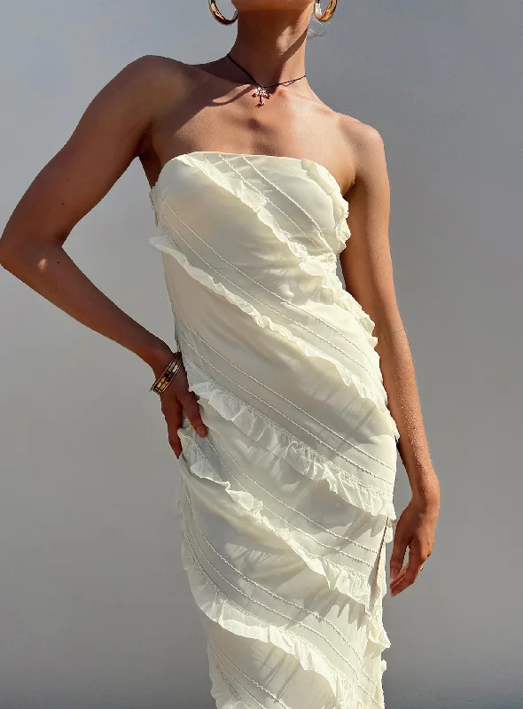 Denim Casual Dresses for a Casual and Durable Option​ Baylie Maxi Dress Yellow