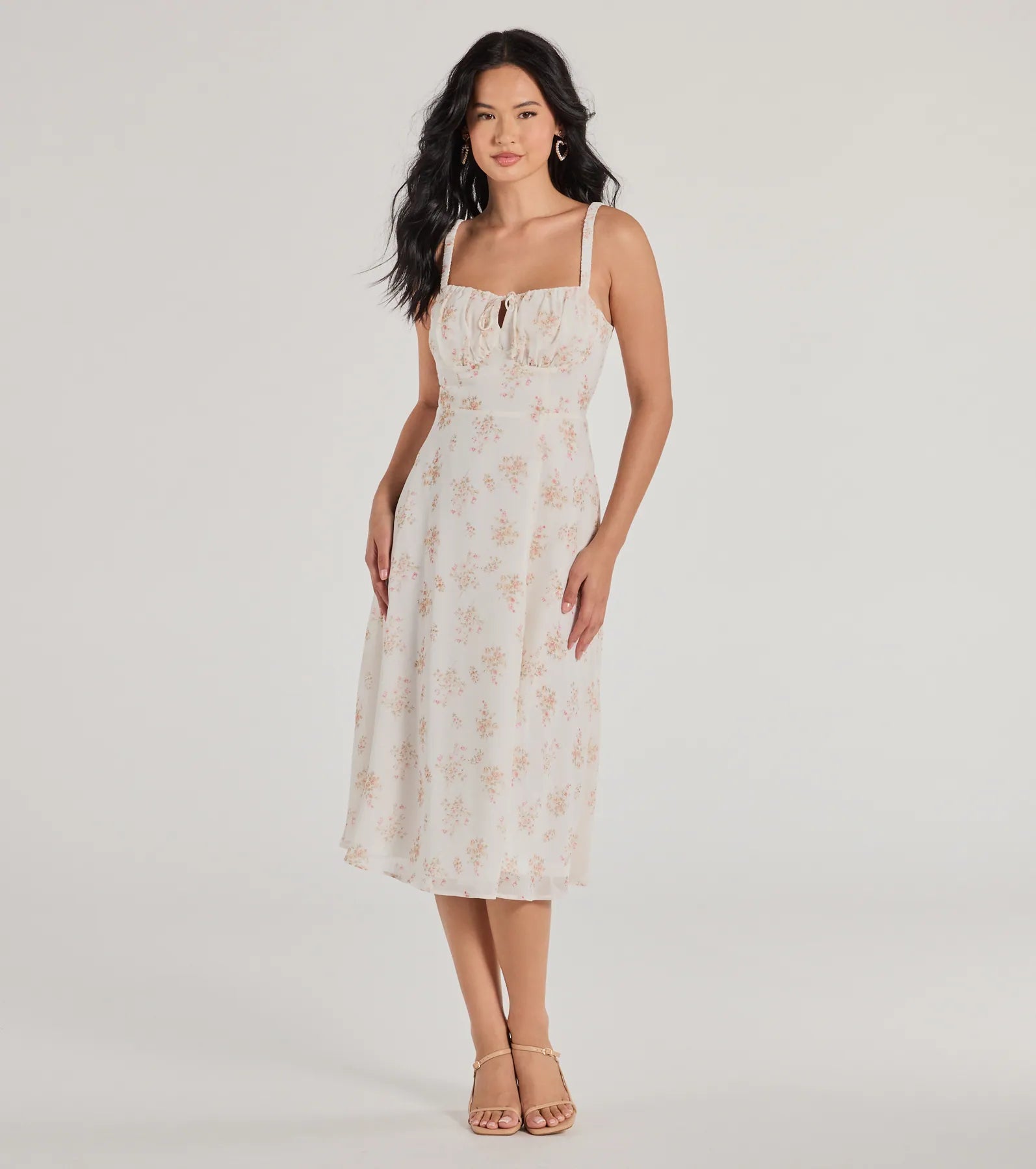Brand - Specific Casual Dresses from Popular Labels So Enchanting A-Line Floral Chiffon Midi Dress Brand - Specific Casual Dresses from Popular Labels So Enchanting A-Line Floral Chiffon Midi Dress