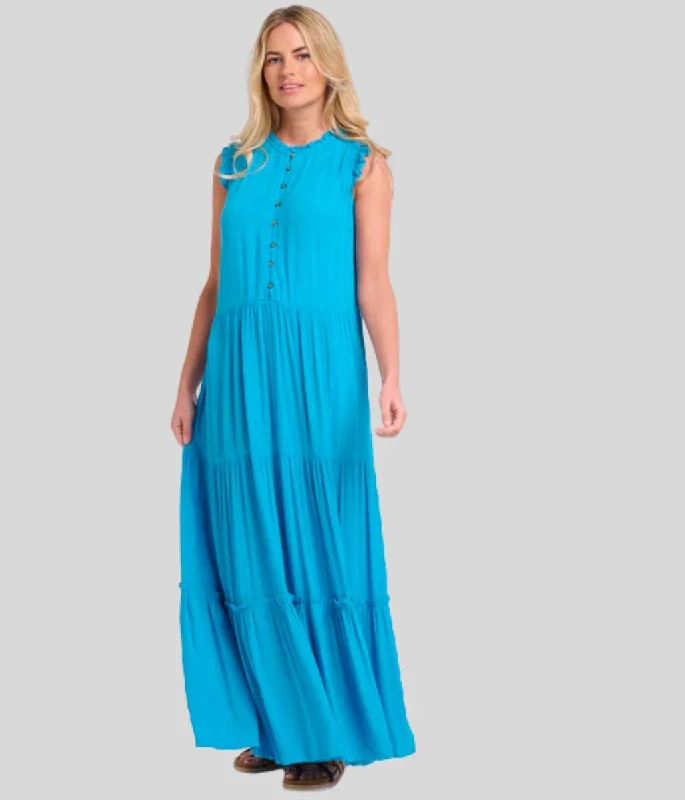 Wrap - Style Casual Dresses for Easy Wear​ Brakeburn Blue Zenni Maxi Dress