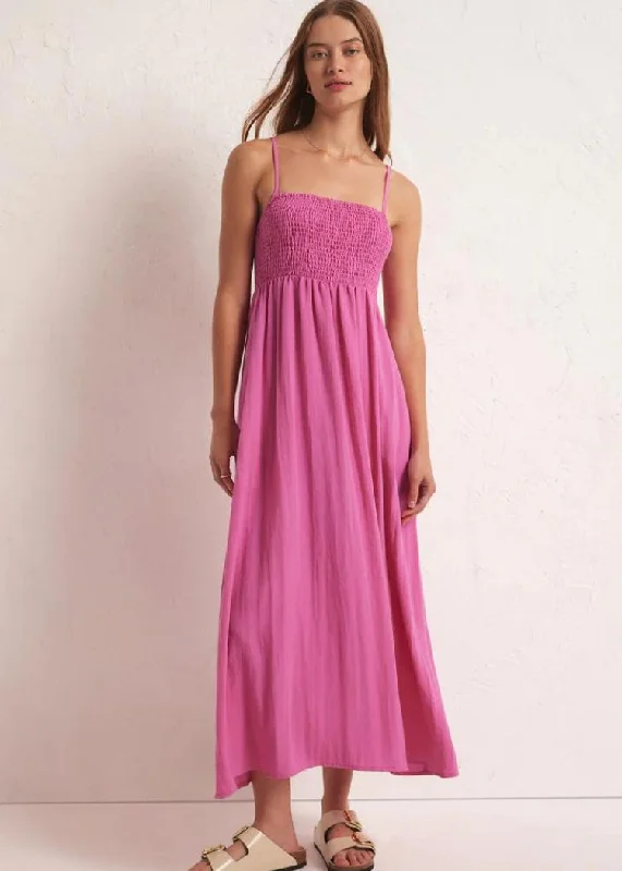 Crochet Casual Dresses for a Handmade Appeal Z Supply Beachside Midi Dress - Heartbreaker Pink ***FINAL SALE*** Crochet Casual Dresses for a Handmade Appeal Z Supply Beachside Midi Dress - Heartbreaker Pink ***FINAL SALE***
