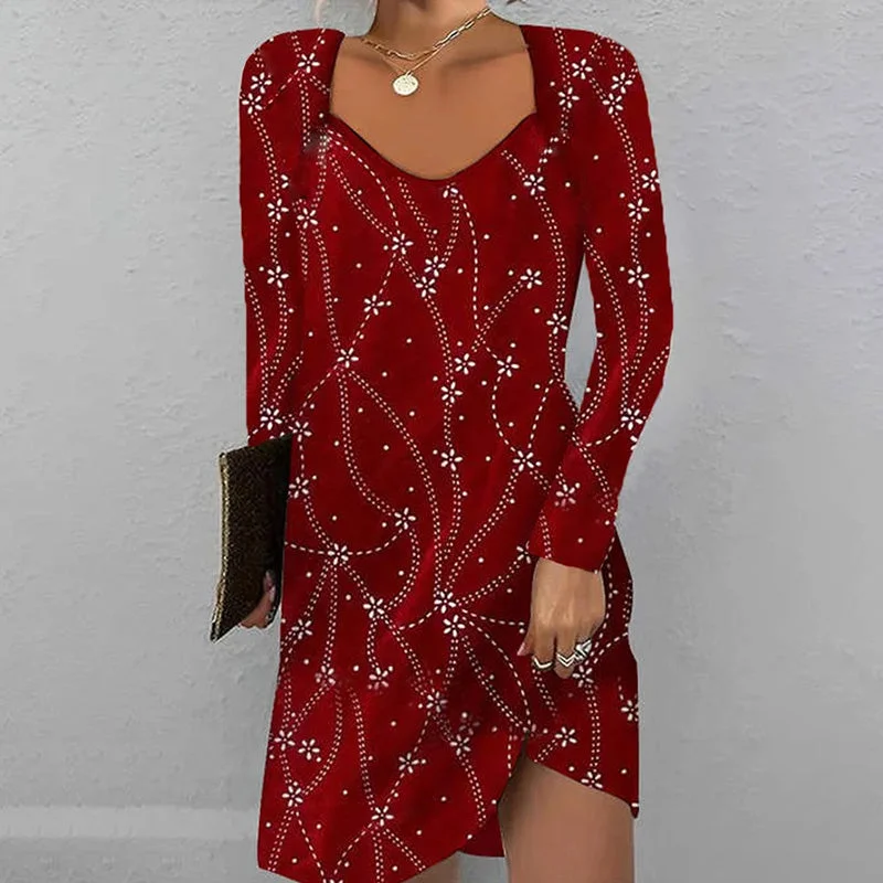 Mini dresses with empire waists for a flattering fit Elegant Floral Print Dress