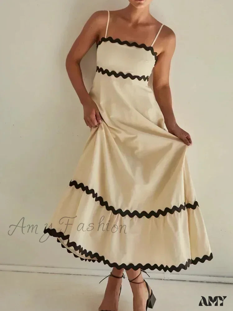 Beaded Casual Dresses for a Decorative Touch​ Amy Fashion - New Fashion Sexy Strapless Strap Women Long Boho Dress