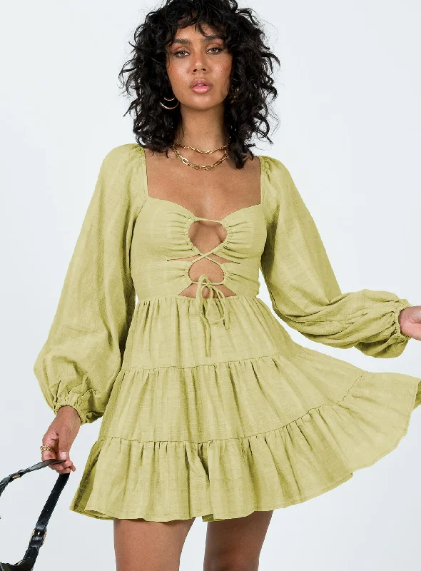 Dry - Clean - Only Casual Dresses for Delicate Fabrics​ Campbell Mini Dress Sage