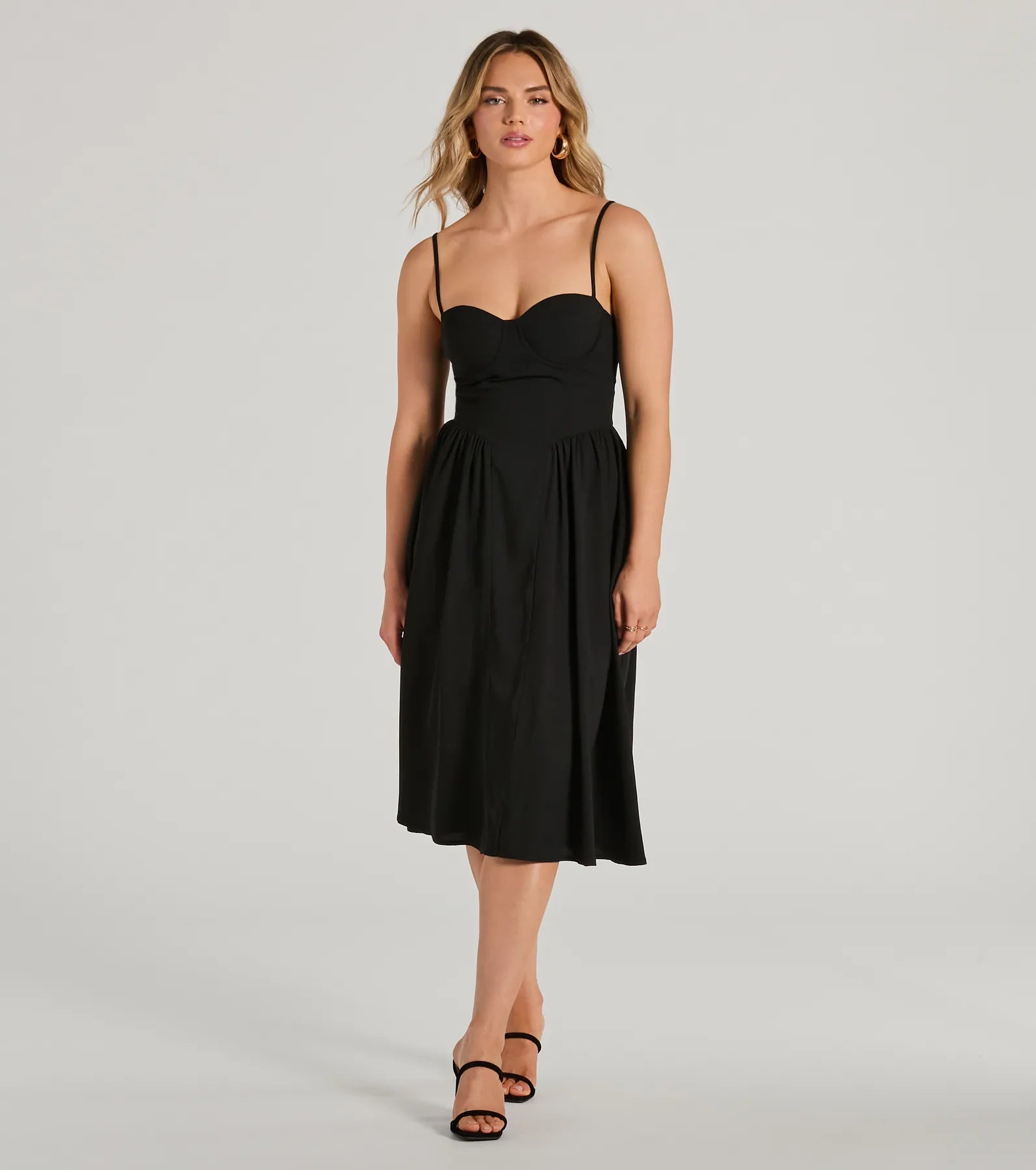 Maxi Casual Dresses for a Relaxed Look​ Blissful Afternoons Corset A-Line Midi Dress
