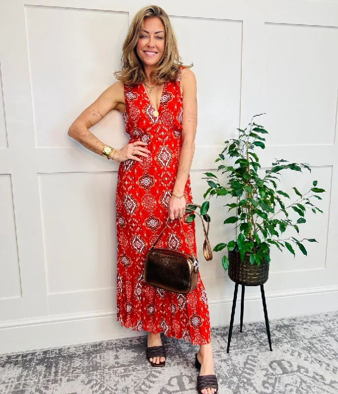 Petite - Sized Casual Dresses for Smaller Frames​ Printed Tie Back Midaxi Dress
