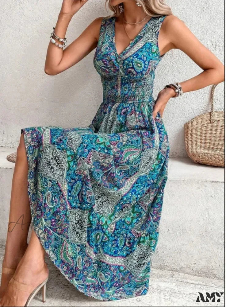 Pleated Casual Dresses for a Structured Look Amy Fashion - Casual Holiday Female Fashion Summer Boho Dress Pleated Casual Dresses for a Structured Look Amy Fashion - Casual Holiday Female Fashion Summer Boho Dress