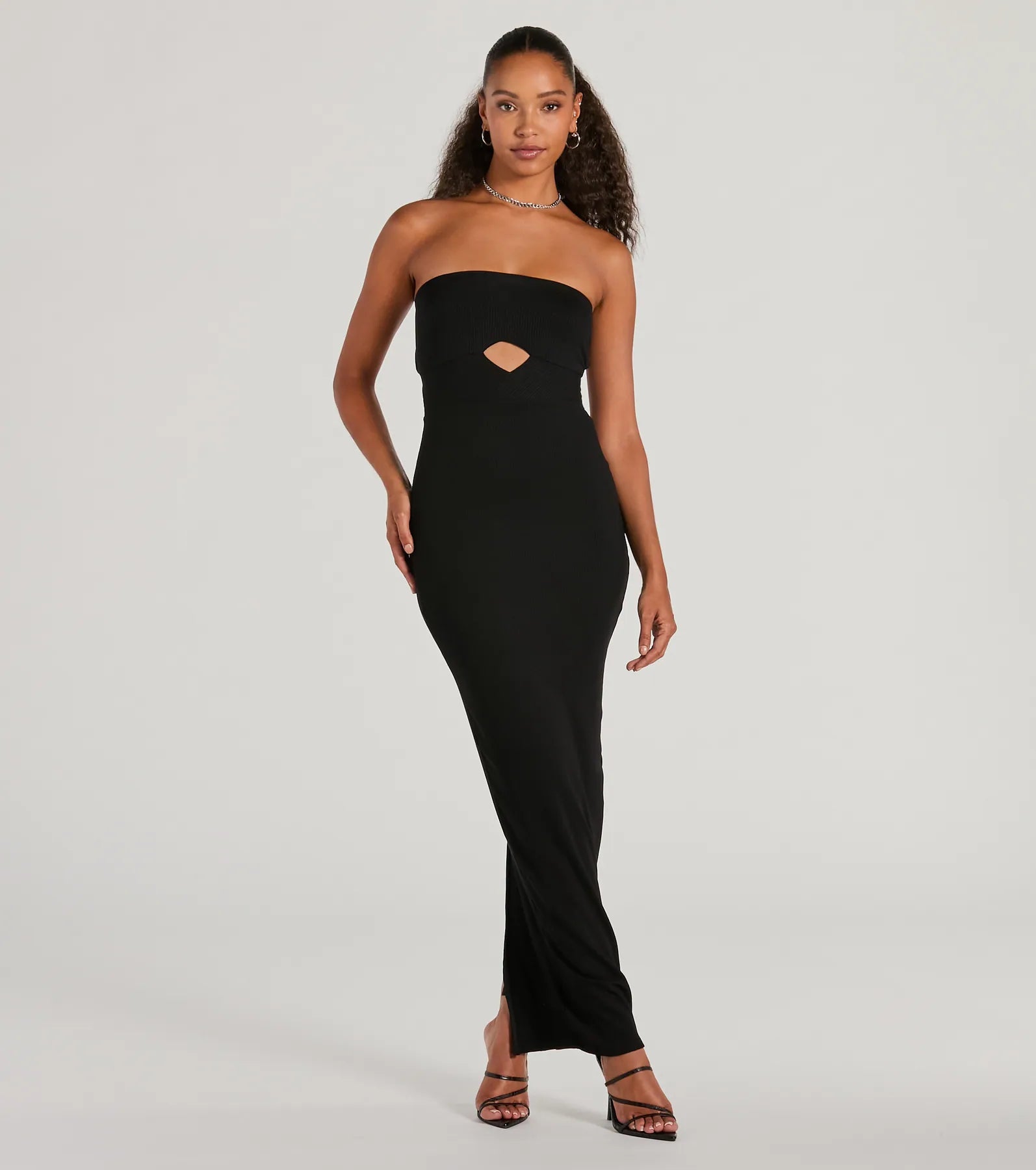 Embroidered Casual Dresses with Intricate Designs Never A Dull Moment Strapless Cutout Maxi Dress Embroidered Casual Dresses with Intricate Designs Never A Dull Moment Strapless Cutout Maxi Dress