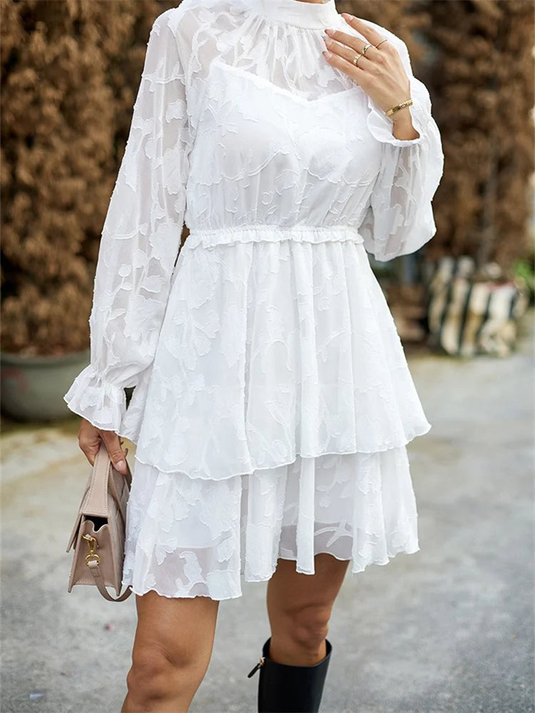 Mini dresses with pocket details for added functionality FashionSierra - Elegant High Waist Lace Floral Mesh Long Sleeve Mini Dres Mini dresses with pocket details for added functionality FashionSierra - Elegant High Waist Lace Floral Mesh Long Sleeve Mini Dres