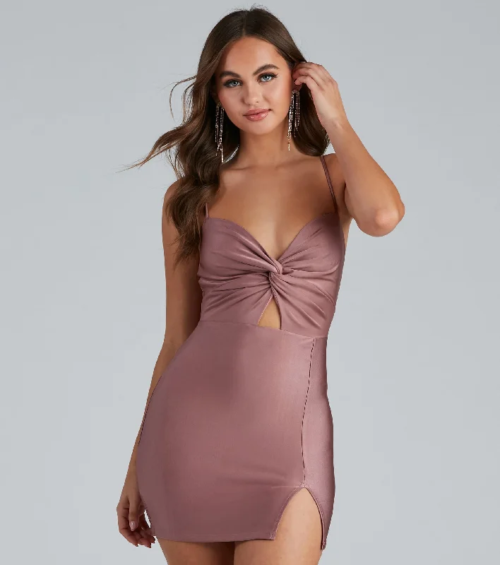 Mini dresses with asymmetric hems for a fashion - forward look Style Twist Bodycon Mini Dress