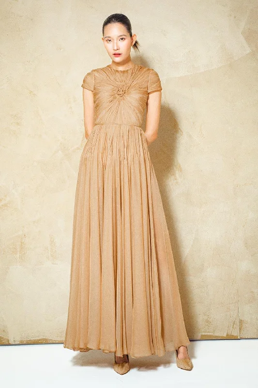 DIY - Inspired Casual Dresses with Customizable Elements Magnolia Gathered Short Sleeved Organza Voile Ankle Length Dress DIY - Inspired Casual Dresses with Customizable Elements Magnolia Gathered Short Sleeved Organza Voile Ankle Length Dress