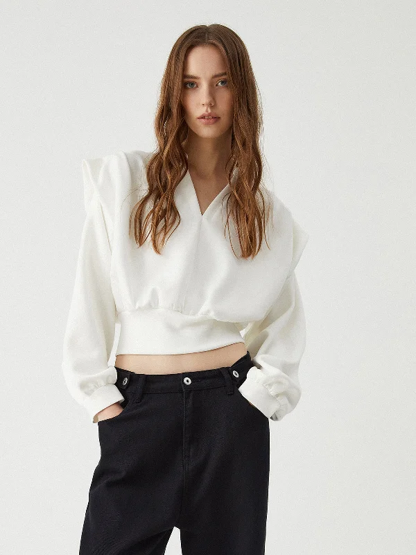 Beach Casual Dresses with a Breezy Design​ Oversized Solid Long Sleeve Blouse