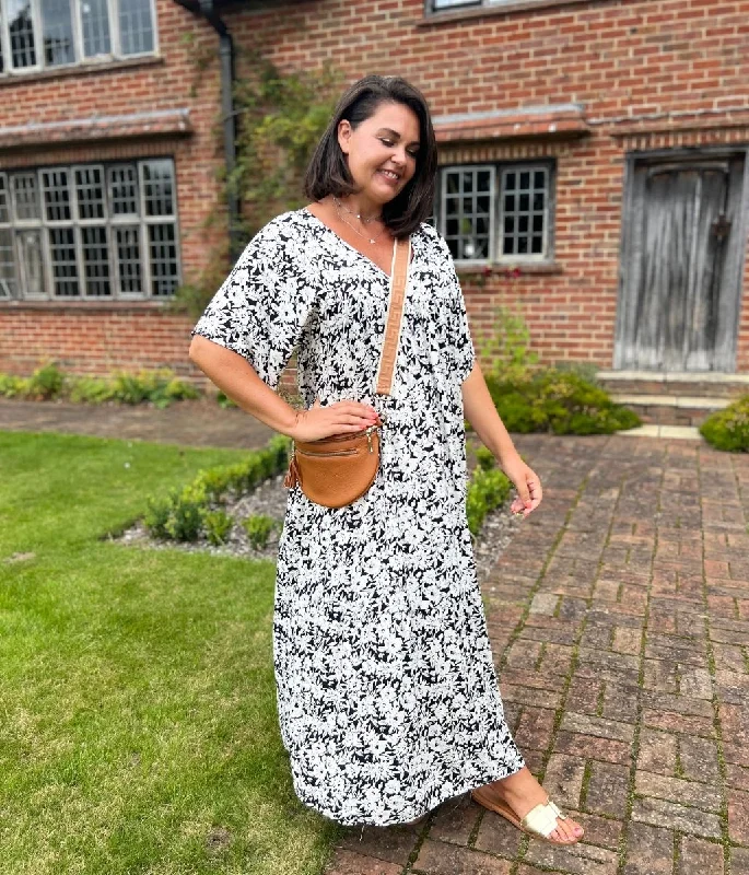 Jewelry - Complementary Casual Dresses for a Complete Look​ Flower Print Cotton Maxi Dress