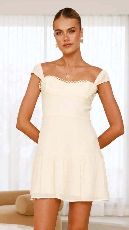 Mini dresses with high - low hems for a modern twist Pascah Mini Dress - Yellow