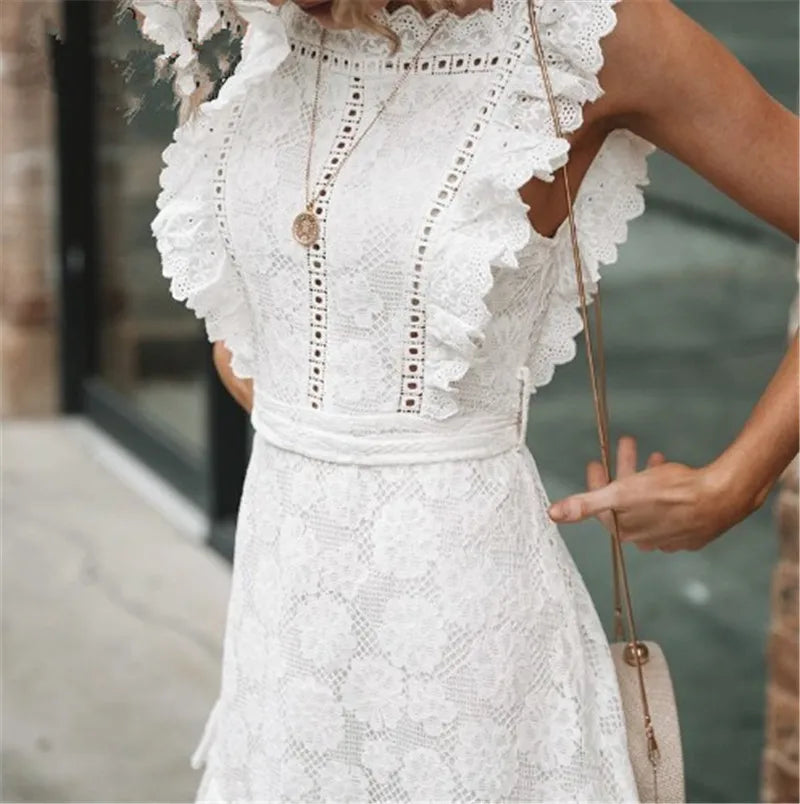 Mini dresses with empire waists for a flattering fit FashionSierra - Sexy Beach Style High Waist Lace-up Mini Dress Mini dresses with empire waists for a flattering fit FashionSierra - Sexy Beach Style High Waist Lace-up Mini Dress