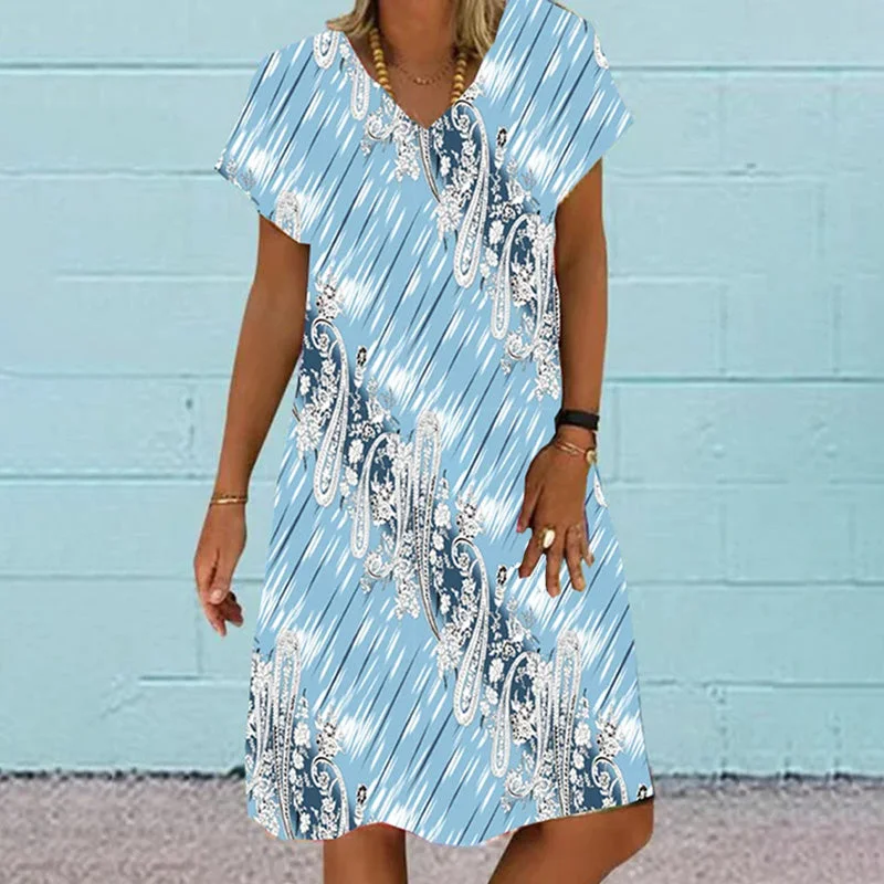 Mini dresses with bow accents for a sweet look Abstract Print Casual Dress