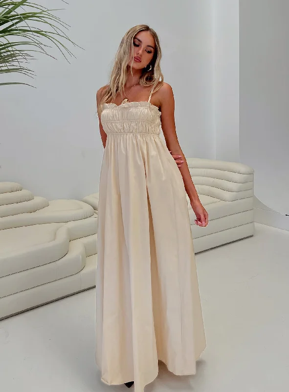 Post - Partum Casual Dresses for New Moms​ Love All Around Maxi Dress Cream