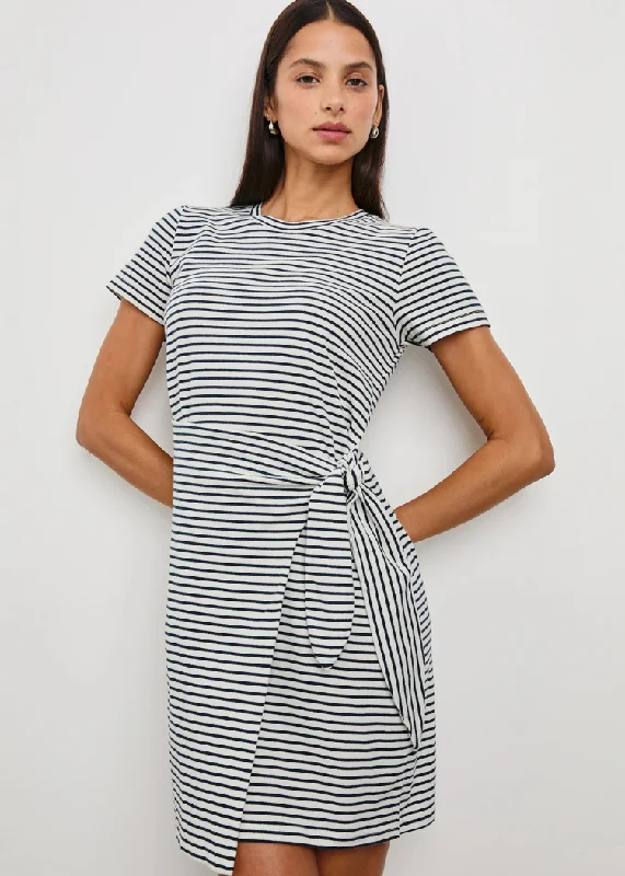 Ivory Navy Stripe