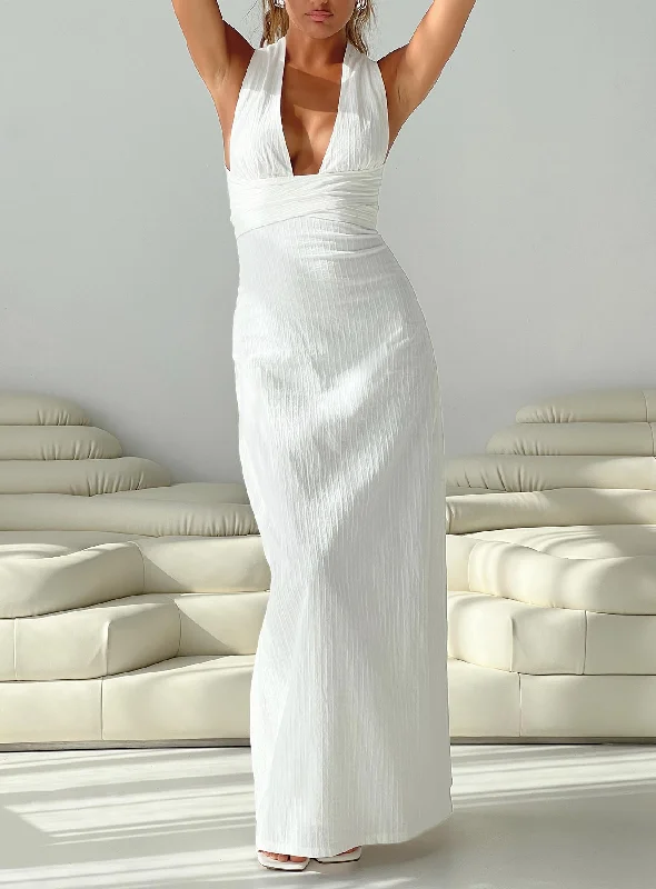 Custom - Made Casual Dresses for a Personalized Fit Alsace Maxi Dress White