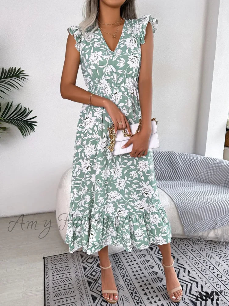Faux Fur - Lined Casual Dresses for Winter Warmth Amy Fashion - Sleeveless V Neck Summer A Line Midi Dress Boho Dress Faux Fur - Lined Casual Dresses for Winter Warmth Amy Fashion - Sleeveless V Neck Summer A Line Midi Dress Boho Dress