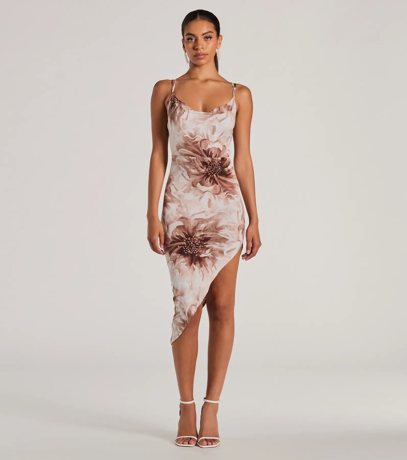 Machine - Washable Casual Dresses for Hassle - Free Care Island Neutrals Halter Strappy Tropical Midi Dress Machine - Washable Casual Dresses for Hassle - Free Care Island Neutrals Halter Strappy Tropical Midi Dress