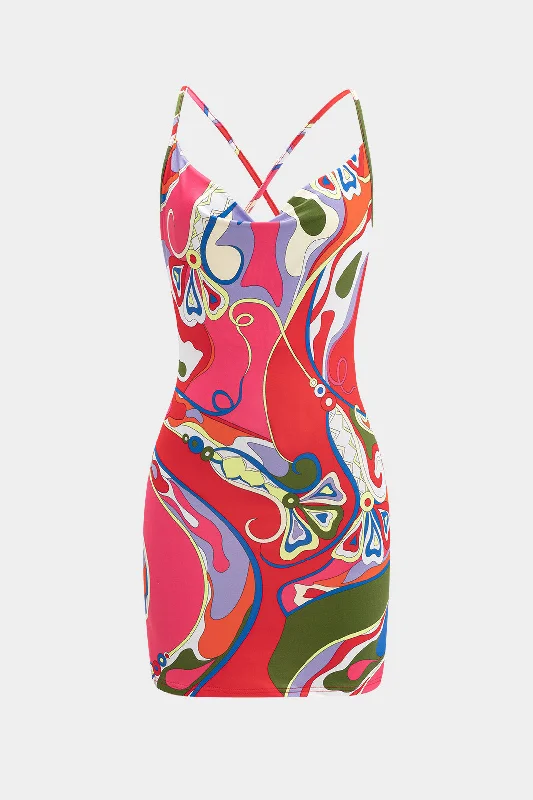 Maternity Casual Dresses for Pregnant Women Abstract Contrast Print Backless Slip Sleeveless Mini Dress Maternity Casual Dresses for Pregnant Women Abstract Contrast Print Backless Slip Sleeveless Mini Dress