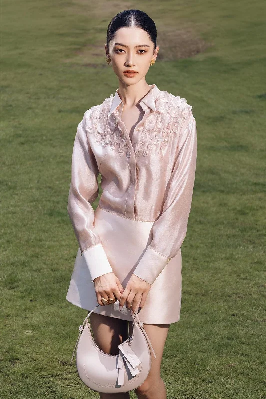 Maxi Casual Dresses for a Relaxed Look​ Ora A-line Flower Applique Organza Mini Dress