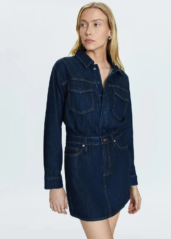 Winter - Warm Casual Dresses with Lined Fabrics​ Pistola Nina Denim Mini Dress-IGGY