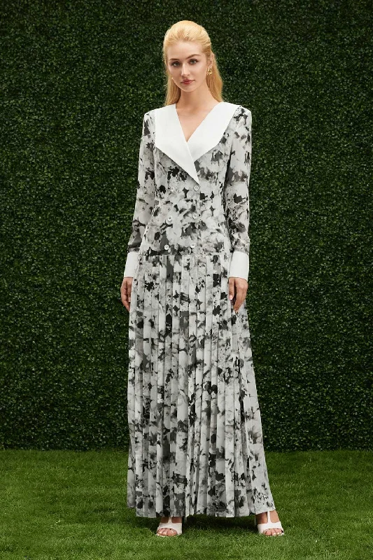 Celebrity - Inspired Casual Dresses for a Fashionable Look Kallie Drop Waist Pleated Chiffon Maxi Dress Celebrity - Inspired Casual Dresses for a Fashionable Look Kallie Drop Waist Pleated Chiffon Maxi Dress