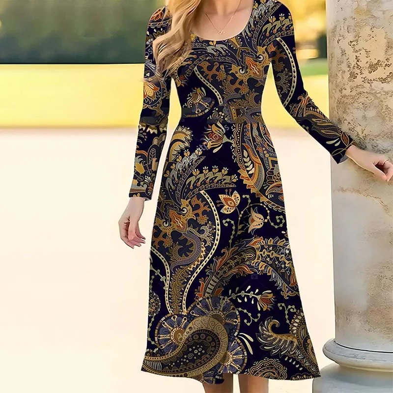 Mini dresses with V - necklines for a flattering shape Vintage Abstract Print Dress