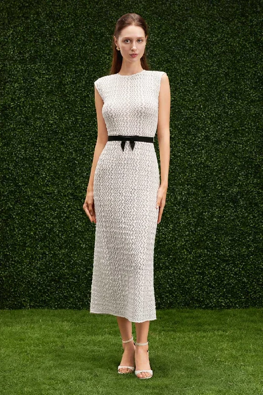 Fair Isle - Patterned Casual Dresses for a Festive Look Sloan Sheath Cap Sleeved Lace Midi Dress Fair Isle - Patterned Casual Dresses for a Festive Look Sloan Sheath Cap Sleeved Lace Midi Dress
