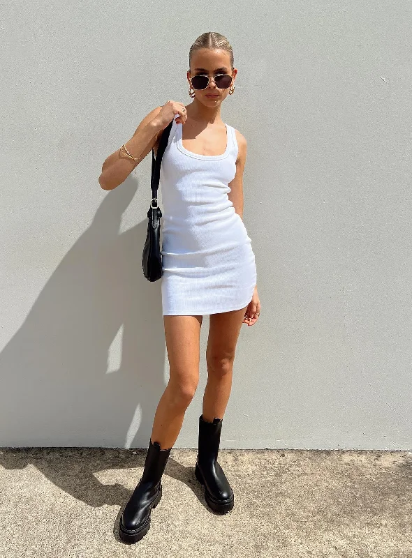 Upcycled Casual Dresses for an Eco - Conscious Choice​ Jenni Mini Dress White