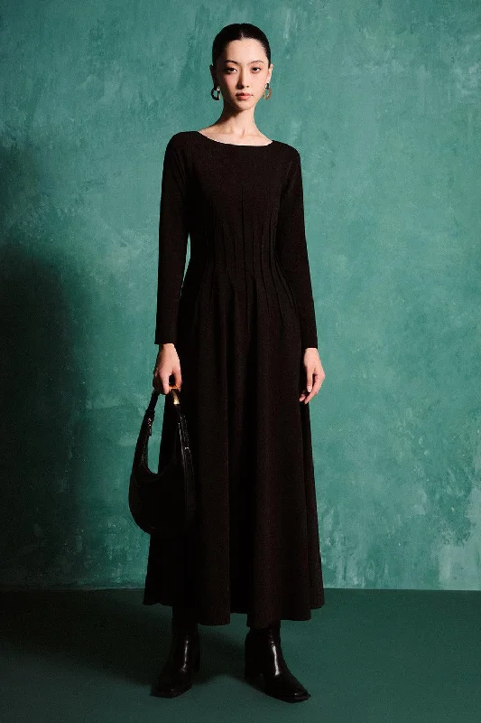 Garden Party Casual Dresses with Floral Motifs Kaliyah A-line Long Sleeved Spandex Velvet Midi Dress Garden Party Casual Dresses with Floral Motifs Kaliyah A-line Long Sleeved Spandex Velvet Midi Dress