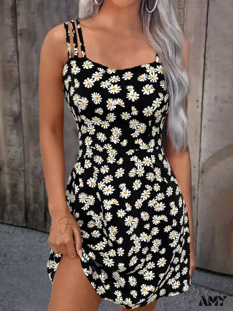 Scarf - Accented Casual Dresses for Added Style Amy Fashion - Summer Vintage Floral Daisy Print Sexy Boho Dress Scarf - Accented Casual Dresses for Added Style Amy Fashion - Summer Vintage Floral Daisy Print Sexy Boho Dress
