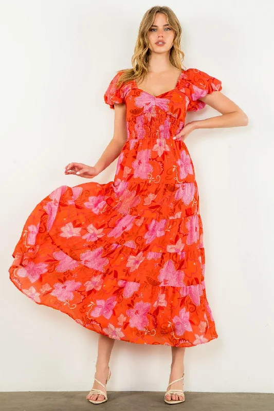 Outdoor Event Casual Dresses in Durable Fabrics​ THML Olivia Floral Dress