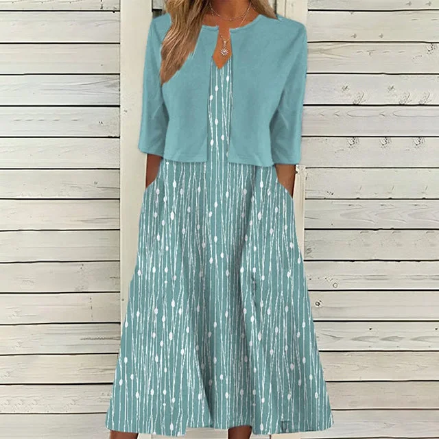 Mini dresses with abstract prints for an artistic look Polka Dot Two Piece Dress