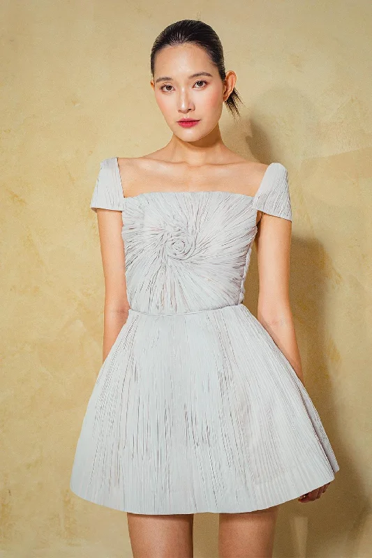 Machine - Washable Casual Dresses for Hassle - Free Care Lambert A-line Square Neck Organza Voile Mini Dress Machine - Washable Casual Dresses for Hassle - Free Care Lambert A-line Square Neck Organza Voile Mini Dress