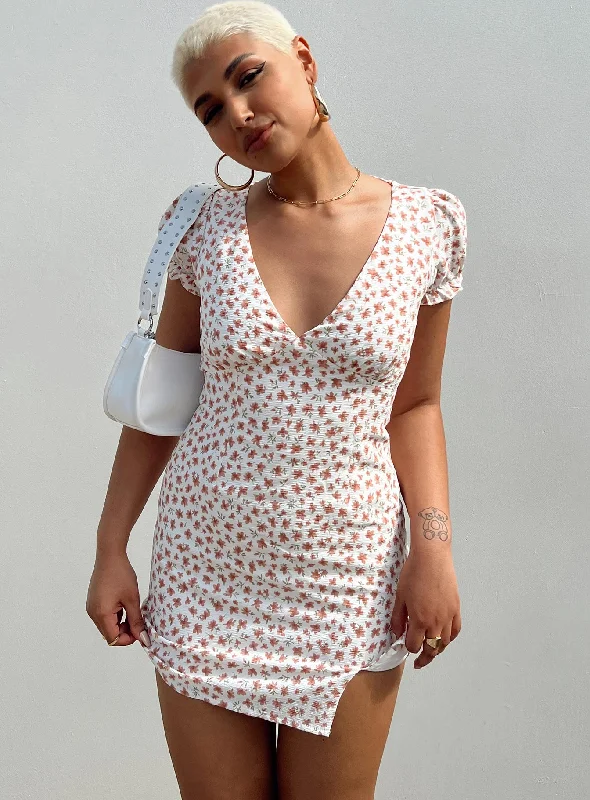 Denim Casual Dresses for a Casual and Durable Option​ Kacey Mini Dress White Floral