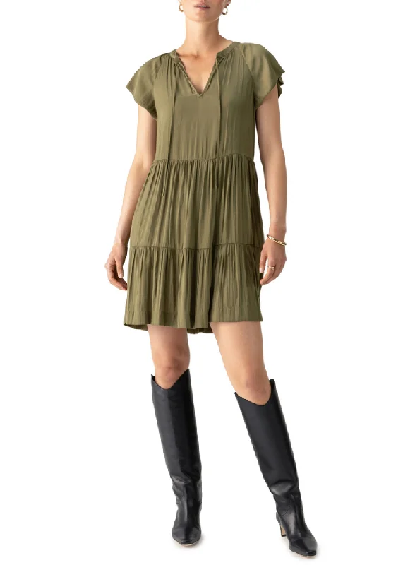 Garden Party Casual Dresses with Floral Motifs Sanctuary Modern Babydoll Dress- Burnt Olive ***FINAL SALE*** Garden Party Casual Dresses with Floral Motifs Sanctuary Modern Babydoll Dress- Burnt Olive ***FINAL SALE***