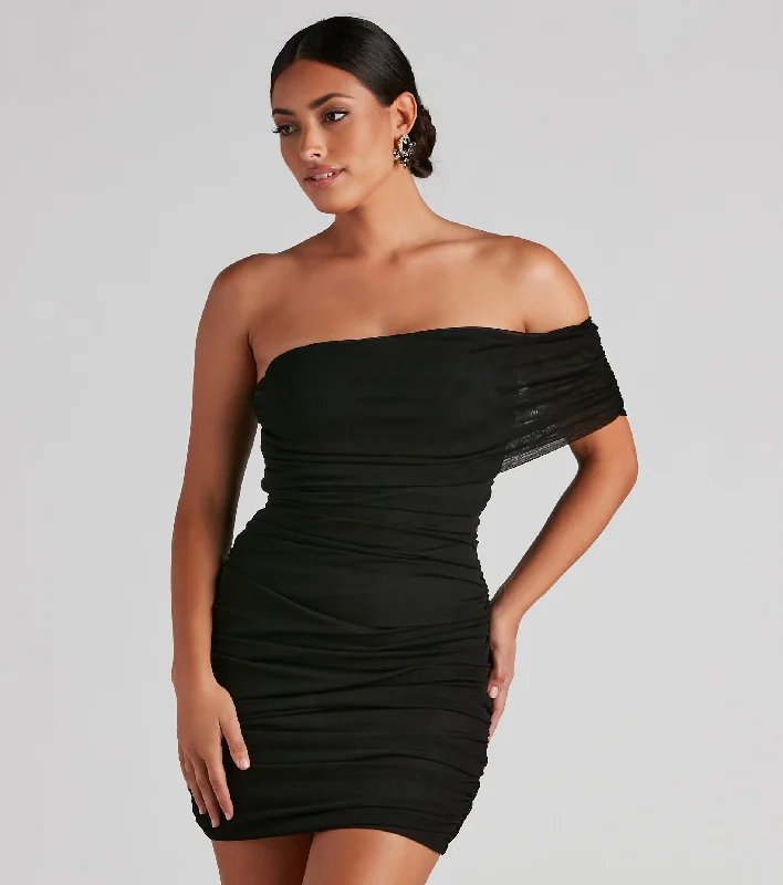 Mini dresses with halter necks for a stylish choice Mesh Muse Bodycon Mini Dress