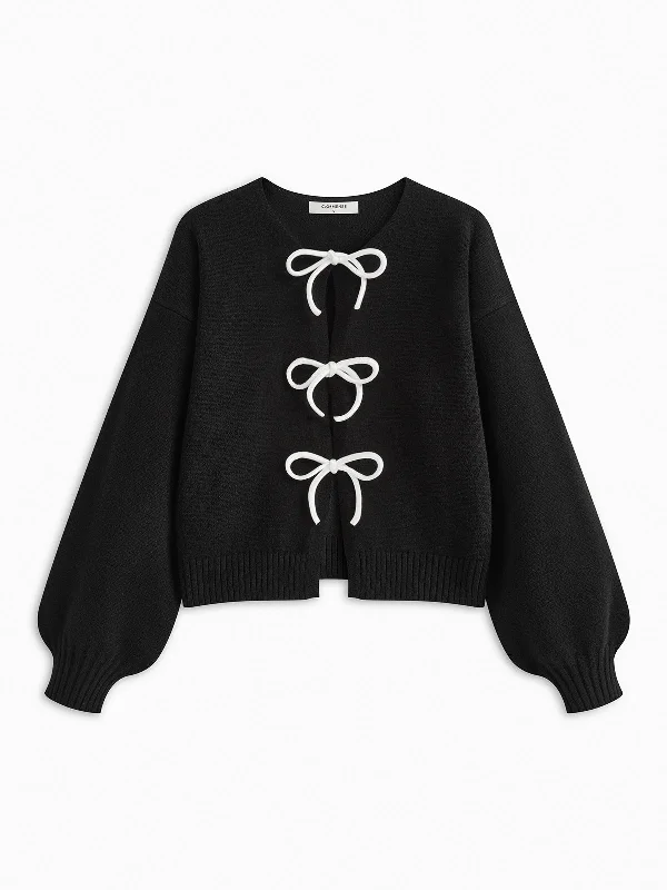 Quick - Dry Casual Dresses for Travel and Outdoor Use​ Bow Front Shift Sweater